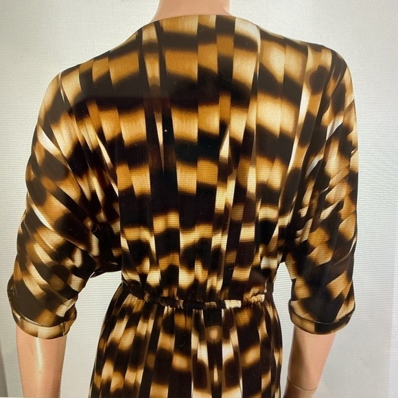 Calvin Klein Dress Womens 4 pull over Office Career Travel animal print slinky - Picture 4 of 12